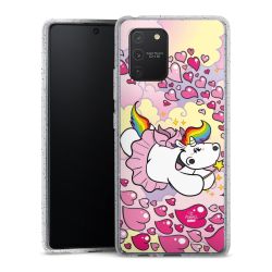 Silikon Glitter Case transparent-silber