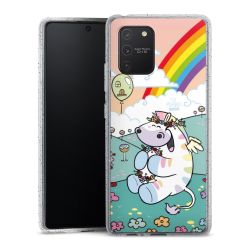 Silikon Glitter Case transparent-silber