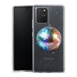 Silikon Glitter Case transparent-silber