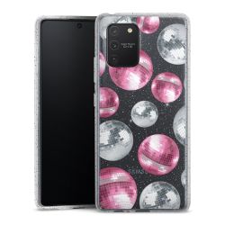 Silikon Glitter Case transparent-silber