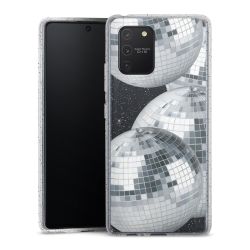 Silikon Glitter Case transparent-silber