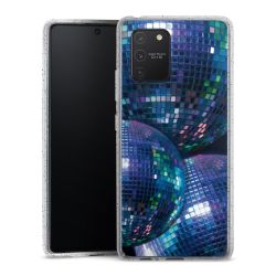 Silikon Glitter Case transparent-silber