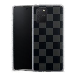 Silikon Glitter Case transparent-silber