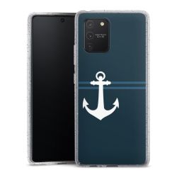 Silikon Glitter Case transparent-silber