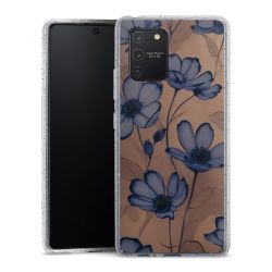 Silikon Glitter Case transparent-silber