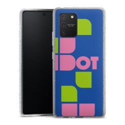 Silikon Glitter Case transparent-silber