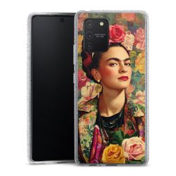 Silikon Glitter Case transparent-silber