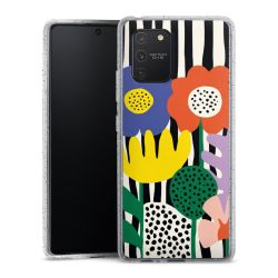 Silikon Glitter Case transparent-silber