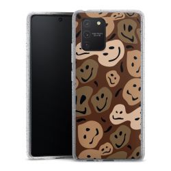 Silikon Glitter Case transparent-silber