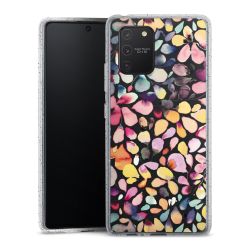 Silikon Glitter Case transparent-silber