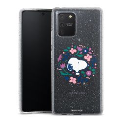 Silikon Glitter Case transparent-silber