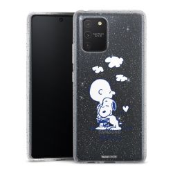 Silikon Glitter Case transparent-silber
