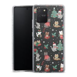 Silikon Glitter Case transparent-silber