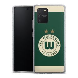 Silikon Glitter Case transparent-silber