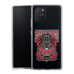 Silikon Glitter Case transparent-silber