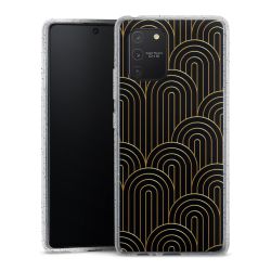 Silikon Glitter Case transparent-silber