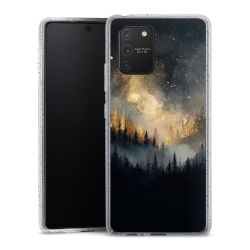 Silikon Glitter Case transparent-silber