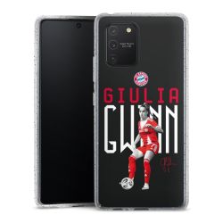 Silikon Glitter Case transparent-silber