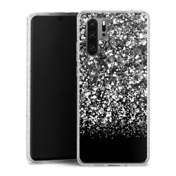 Silicone Glitter Case silver glitter