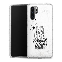 Silikon Glitter Case transparent-silber