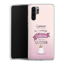 Silikon Glitter Case transparent-silber