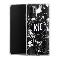 Silikon Glitter Case transparent-silber