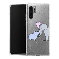 Silicone Glitter Case silver glitter