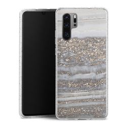 Silicone Glitter Case silver glitter