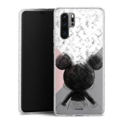 Silicone Glitter Case silver glitter