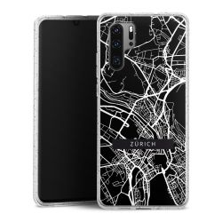 Silikon Glitter Case transparent-silber