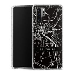 Silikon Glitter Case transparent-silber