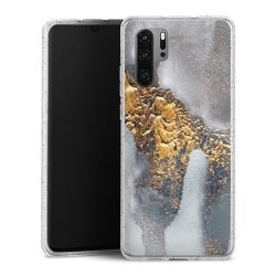 Silikon Glitter Case transparent-silber