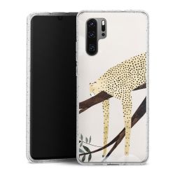 Silikon Glitter Case transparent-silber