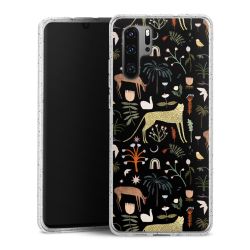 Silikon Glitter Case transparent-silber