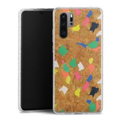 Silicone Glitter Case silver glitter