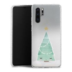 Silikon Glitter Case transparent-silber