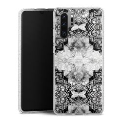 Silikon Glitter Case transparent-silber