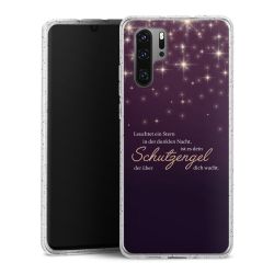 Silikon Glitter Case transparent-silber