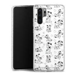 Silikon Glitter Case transparent-silber