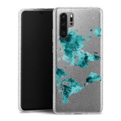 Silikon Glitter Case transparent-silber