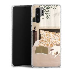 Silikon Glitter Case transparent-silber