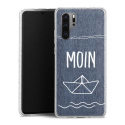 Silikon Glitter Case transparent-silber