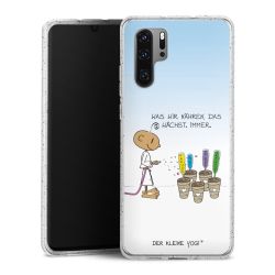 Silikon Glitter Case transparent-silber