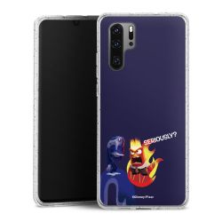 Silikon Glitter Case transparent-silber