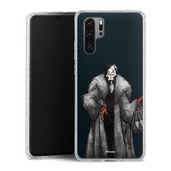 Silikon Glitter Case transparent-silber