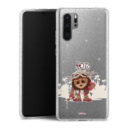 Silikon Glitter Case transparent-silber