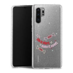 Silicone Glitter Case silver glitter