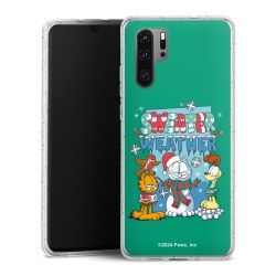 Silikon Glitter Case transparent-silber