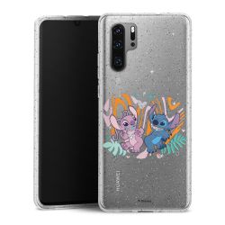 Silikon Glitter Case transparent-silber