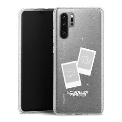 Silikon Glitter Case transparent-silber